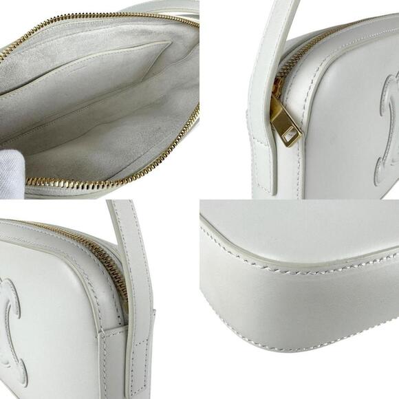 CELINE White Leather Shoulder Bag - Picture 3 of 5